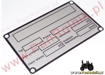 Polska przyczepa (SAM)  tabliczka znamionowa nr.2