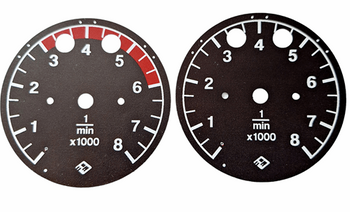 MZ ETZ 150 ETZ 250 DE LUXE cyferblaty komplet cyferblat czerwone pole