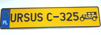 Ursus C325 C 325 tablica zlotowa kolekcjonerska