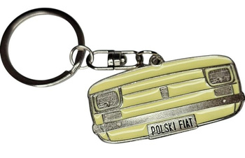 Polski Fiat 126 breloczek brelok maska kremowa