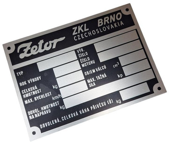 Zetor 2511 tabliczka znamionowa