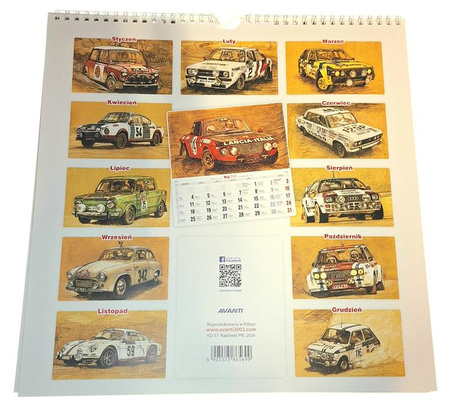 Rajdówki PRLu 2026 kalendarz ścienny na spirali