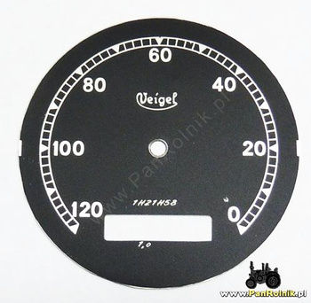 Veigel cyferblat 120 m/h zero z prawej