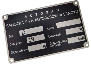 Autosan D 47, D 47 A, D 47 B- tabliczka znamionowa