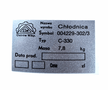 Ursus C330 C 330 naklejka znamionowa na chłodnicę chłodnica