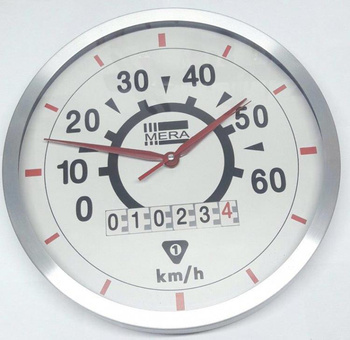 ROMET KOMAR zegar ścienny, metalowa ramka 30 cm