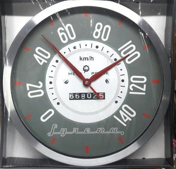 Syrena zegar ścienny, licznik, 30 cm