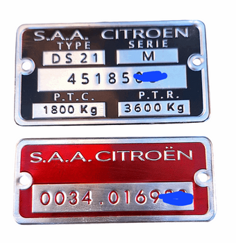 Citroen Saxo tabliczka znamionowa tłoczona VIN