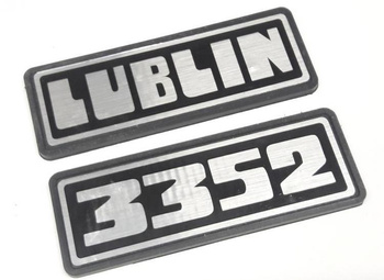 Lublin 3352 emblemat logo znaczek napis komplet 2 szt.