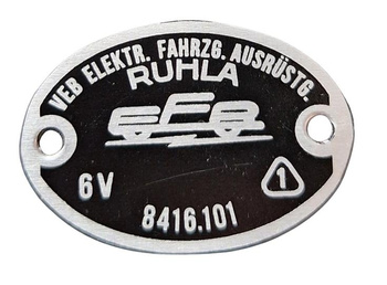 Simson Awo MZ BK/ES/RT tabliczka klakson sygnał EFR Ruhla 6V