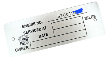 Chrysler silnik tabliczka znamionowa VIN tłoczona