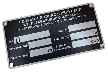 Piława Górna tabliczka znamionowa