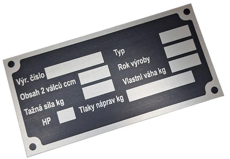 Zetor (ciągnik) tabliczka znamionowa najstarszy wzór