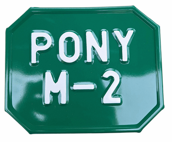 Romet PONY M-2 M 2 Tablica zlotowa rejestracyjna zielona