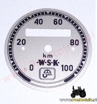 WSK 125 cyferblat tarczka licznik aluminium 100 km/h
