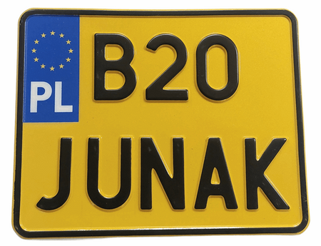 Junak B20 B 20 tablica zlotowa