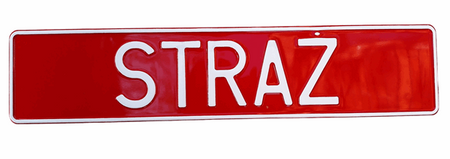 Straż tablica tłoczona PRL