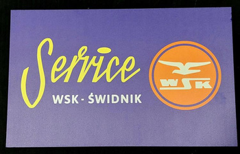 WSK Świdnik Service tablica PRL