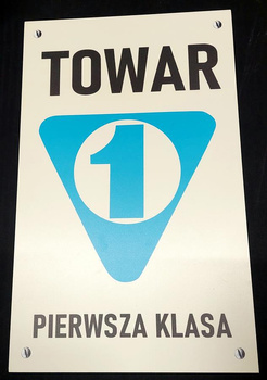 Towar pierwsza klasa- tablica PRL