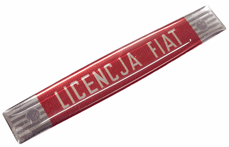 Polski Fita 125p naklejka żelowa Licencja Fiat