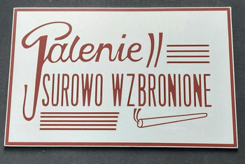 Palenie surowo wzbronione Tablica PRL