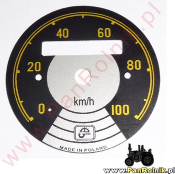 WSK SHL cyferblat 100 km/h żółta podziałka