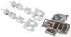 Syrena 105B Bosto emblemat emblematy komplet (3 sztuki)