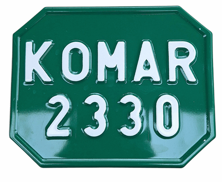 Romet KOMAR 2330 Tablica zlotowa rejestracyjna zielona