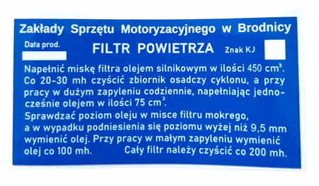 Ursus C328 C 330 C330 330M naklejka na filtr powietrza