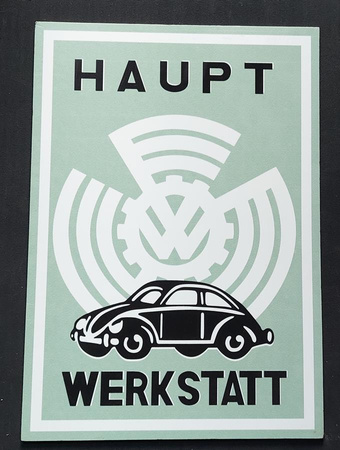 VW Beetle Haup Werkstatt Tablica PRL