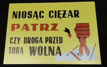 Niosąc ciężar Tablica plastikowa PRL