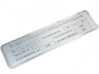 Porsche 911 tabliczka znamionowa