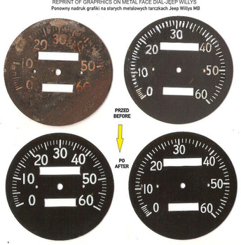 Jeep Willys regeneracja cyferblatu