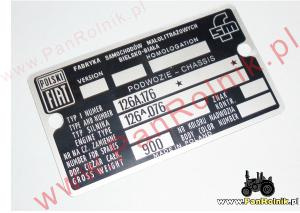 Polski Fiat 126p tabliczka znamionowa VIN 126A.176