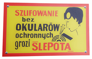 Szlifowanie bez okularów Tablica PRL