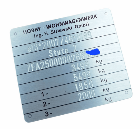 Hobby tabliczka znamionowa