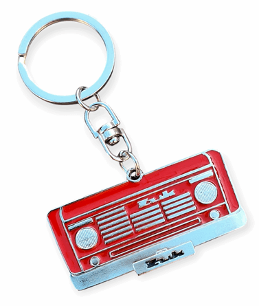 Żuk maska czerwona breloczek napis zawieszka