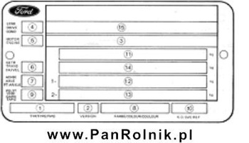 Ford Capri nr. 5 tabliczka znamionowa