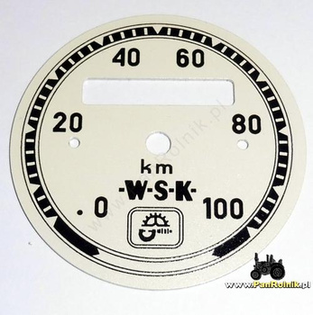 WSK M06 cyferblat tarczka KREMOWA 100 km/h