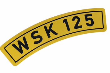 WSK 125 tablica na przedni błotnik