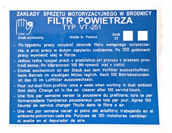 Ursus C4011 C355 naklejka na filtr powietrza