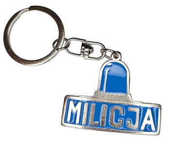 Milicja MO breloczek brelok znaczek logo napis zawieszka do kluczy