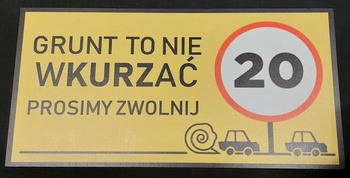 Grunt to nie wkurzać...- tablica PRL