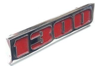 Polski Fiat 125 emblemat czerwony 1300 znaczek logo napis