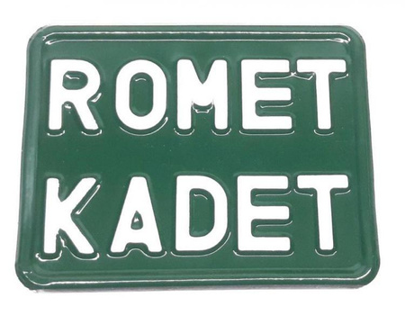 Romet Kadet  tablica zlotowa kolekcjonerska zielona