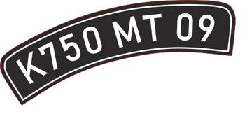 K750 MT 09 tablica na przedni błotnik