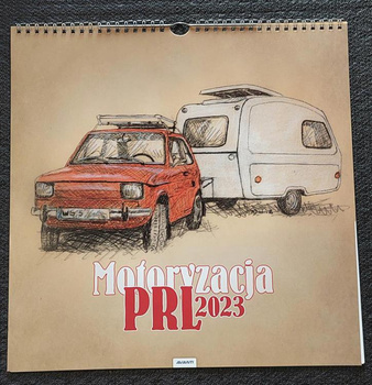 Fiat 125 kombi  kalendarz ścienny PRL 2023