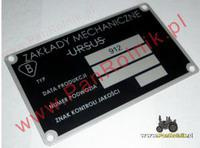 Ursus 912 tabliczka znamionowa