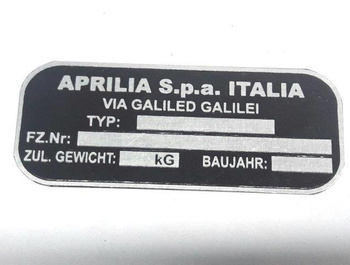 Aprilia tabliczka znamionowa