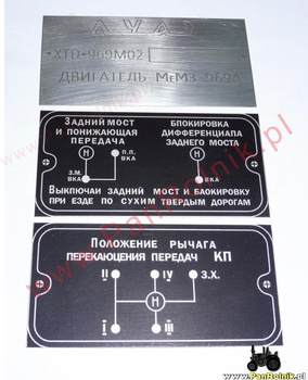 Luaz 969 tabliczki znamionowe opisowe &amp;#1051;&amp;#1091;&amp;#1040;&amp;#1047;, &amp;#1051;&amp;#1091;&amp;#1094;&amp;#1100;